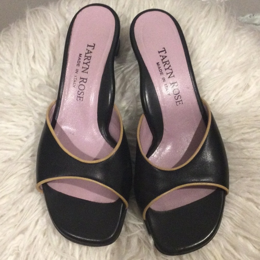 Taryn Rose Black Slide Sandal Size 7